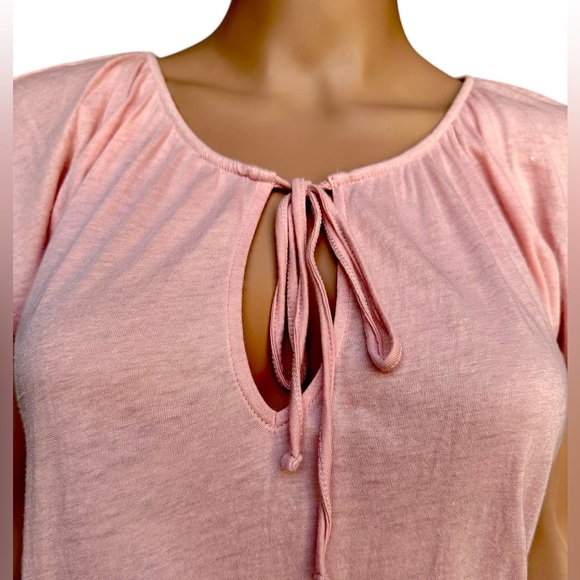 Express Pink Flutter Sleeve Women's Peasant Top Size S - Picture 2 of 5